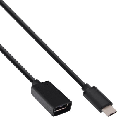 InLine® USB 3.1 OTG Adapterkabel, USB-C Stecker an A Buchse, 0,15m (Produktbild 1)