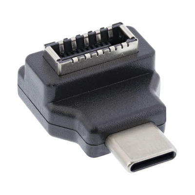 InLine® USB 3.2 Adapter, USB-C Stecker zu intern USB-E Frontpanel Buchse (Produktbild 1)