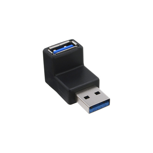 InLine® USB 3.2 Gen.1 Adapter, Stecker A auf Buchse A, gewinkelt 90° Adapter