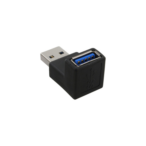 InLine® USB 3.2 Gen.1 Adapter, Stecker A auf Buchse A, gewinkelt 90°