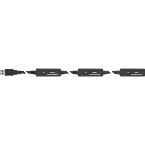 InLine® USB 3.2 Gen.1 Aktiv-Verlängerung, USB-A Stecker an USB-C Buchse, 15m
