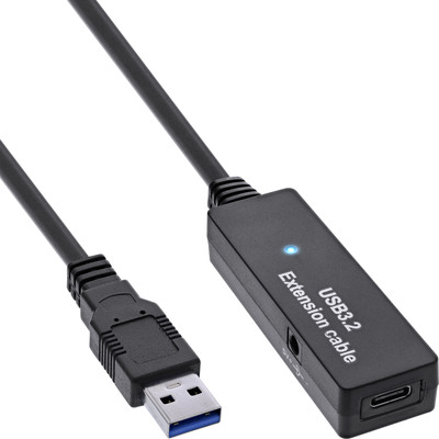 InLine® USB 3.2 Gen.1 Aktiv-Verlängerung, USB-A Stecker an USB-C Buchse, 5m (Produktbild 1)