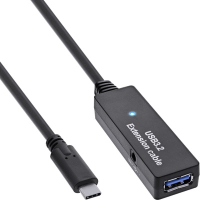 InLine® USB 3.2 Gen.1 Aktiv-Verlängerung, USB-C Stecker an USB-A Buchse, 5m (Produktbild 1)