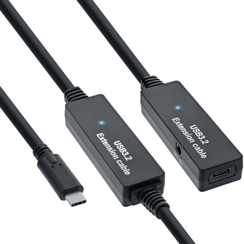 InLine® USB 3.2 Gen.1 Aktiv-Verlängerung, USB-C Stecker an USB-C Buchse, 10m InLine® USB 3.2 Gen.1 Aktiv-Verlängerung, USB-C Stecker an USB-C Buchse, 10m