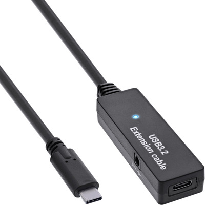 InLine® USB 3.2 Gen.1 Aktiv-Verlängerung, USB-C Stecker an USB-C Buchse, 5m (Produktbild 1)
