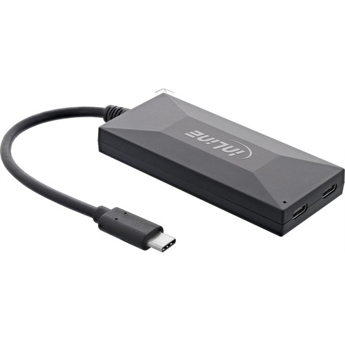 InLine® USB 3.2 Gen.1 Hub, USB-C zu 2x USB-C & 3x USB-A, mit Netzteil