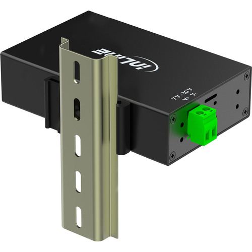 InLine® USB 3.2 Gen.1 Industrie-Hub, 4 Port, Aluminiumgehäuse, mit Netzteil