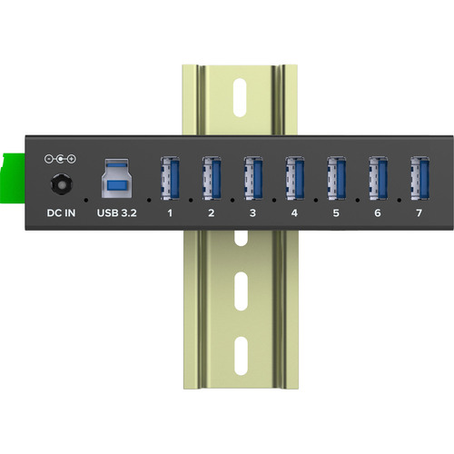 InLine® USB 3.2 Gen.1 Industrie-Hub, 7 Port, Aluminiumgehäuse, mit Netzteil