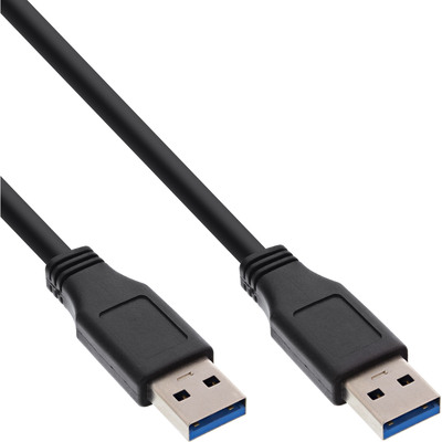 InLine® USB 3.2 Gen.1 Kabel, A an A, schwarz, 2m (Produktbild 1)