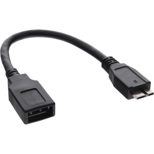 InLine® USB 3.2 Gen.1 OTG Adapterkabel, Micro-B Stecker an USB A Buchse, 0,15m USB & Lightning