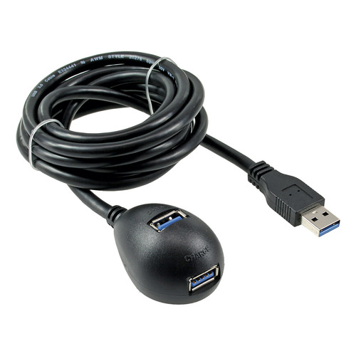 InLine® USB 3.2 Gen.1 Verlängerung, A Stecker auf 2x A Buchse, Standfuß, 1m