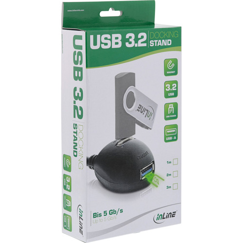InLine® USB 3.2 Gen.1 Verlängerung, A Stecker auf 2x A Buchse, Standfuß, 3m