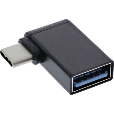 InLine® USB 3.2 Gen.2 Adapter, USB-C Stecker an A Buchse 90° gewinkelt OTG (Produktbild 1)