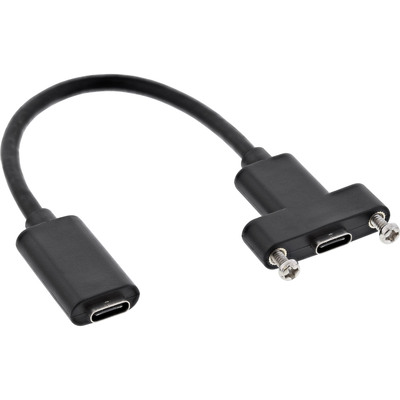 InLine® USB 3.2 Gen.2 Adapterkabel, Buchse C auf Einbaubuchse C, 0,20m (Produktbild 1)