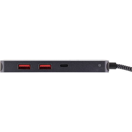 InLine® USB 3.2 Gen.2 Hub, 3x USB-C, 2x USB-A, HDMI 4K, PD 100 W, Display, grau