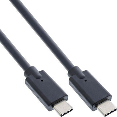 InLine® USB 3.2 Gen.2 Kabel, USB-C Stecker/Stecker, schwarz, 0,5m (Produktbild 1)