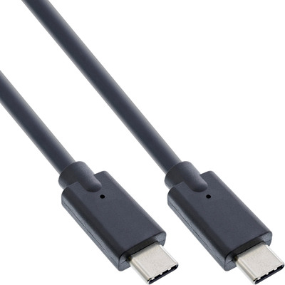 InLine USB 3.2 Gen.2 Kabel, USB Typ-C Stecker/Stecker, schwarz, 1m