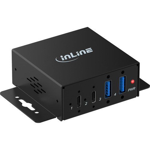 InLine® USB 3.2 Industrie-Hub, 4-Port, 2x USB-A, 2x USB-C Dockingstations und Hubs