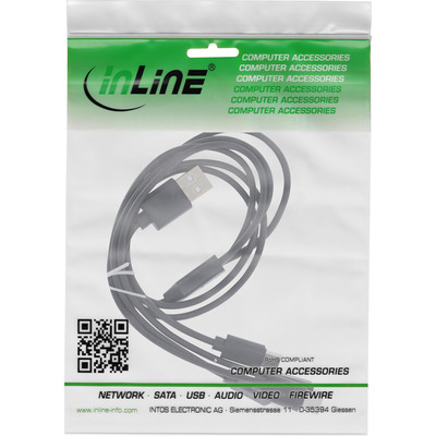 InLine® USB 4in1 Y-Ladekabel, 1x USB-A Stecker an 4x USB-C Stecker, 0,5m