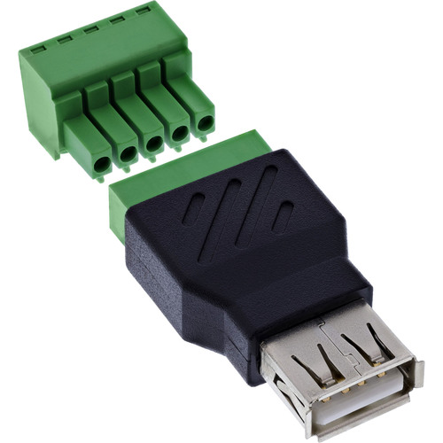 InLine® USB-A Buchse auf Terminalblock, 5-polig, ohne Kabel