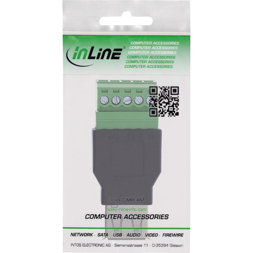 InLine® USB-A Buchse auf Terminalblock, 5-polig, ohne Kabel