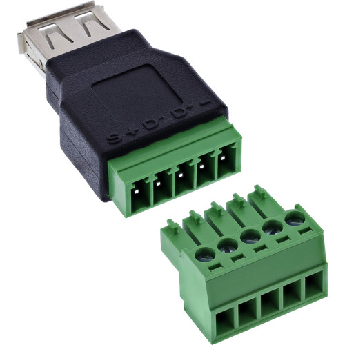 InLine® USB-A Buchse auf Terminalblock, 5pol, ohne Kabel Adapter