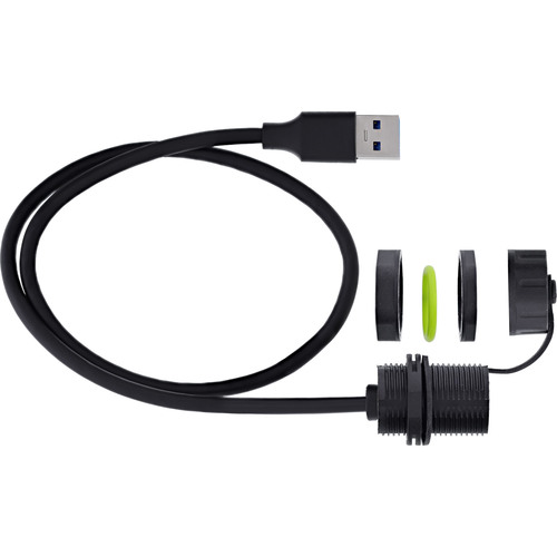 InLine® USB-A-Kabelkupplung, IP68, geschirmt, Buchse zu Stecker, 50cm