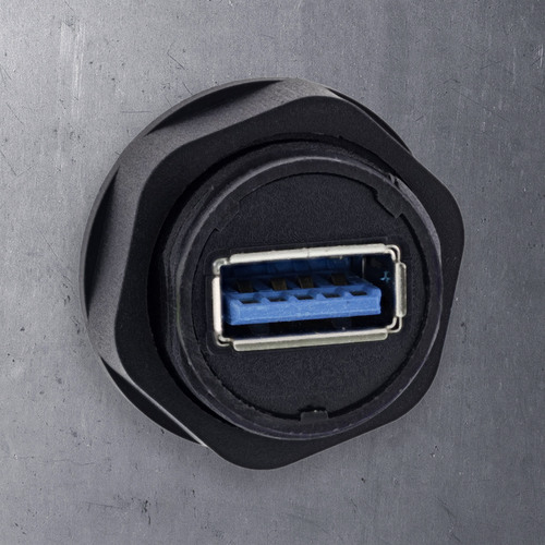 InLine® USB-A-Kabelkupplung, mini, IP68, geschirmt, 2x USB-A Buchse