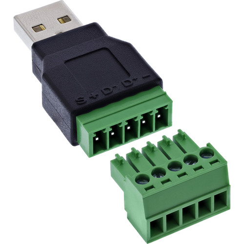 InLine® USB-A Stecker auf Terminalblock, 5pol, ohne Kabel Adapter