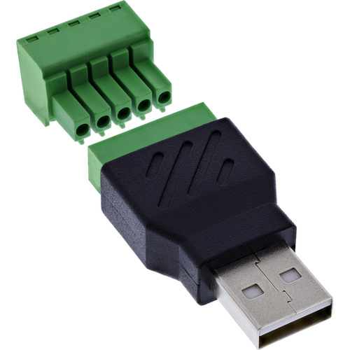 InLine® USB-A Stecker auf Terminalblock, 5pol, ohne Kabel