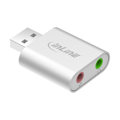 InLine® USB Audio Soundkarte, Aluminium Gehäuse