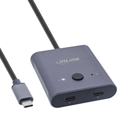 InLine® USB-C Switch, bidirektionaler Umschalter, 10Gb/s, 100W (Produktbild 1)