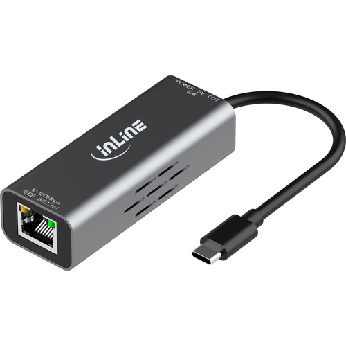InLine® USB-C zu RJ45 PoE-Adapter, mit Überspannungsschutz