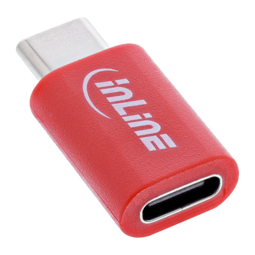 InLine® USB-Datenblocker, Adapter USB-C Stecker an USB-C Buchse, bis 240 W PD