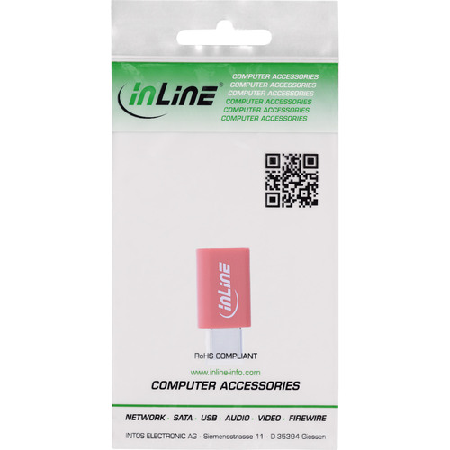 InLine® USB-Datenblocker, Adapter USB-C Stecker an USB-C Buchse, bis 240 W PD