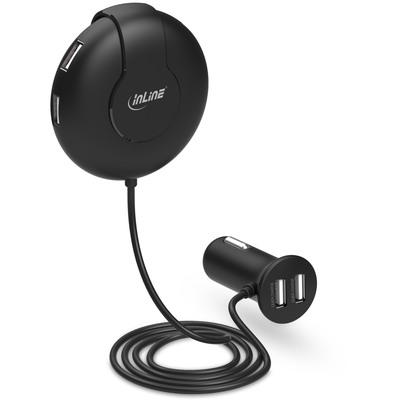InLine USB KFZ Ladegerät Stromadapter, 12/24V zu 5V DC/9,4A, mit 1,5m Kabel InLine USB KFZ Ladegerät Stromadapter, 12/24V zu 5V DC/9,4A, mit 1,5m Kabel