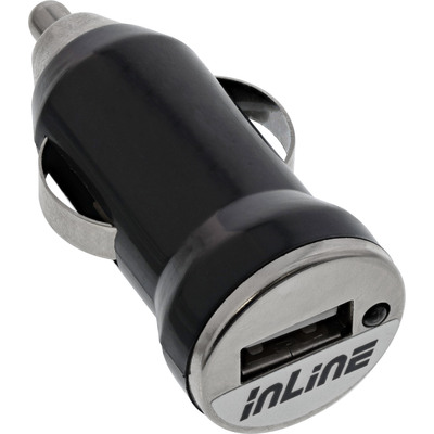 InLine® USB KFZ Ladegerät Stromadapter, 12/24VDC zu 5V DC/1A, Mini