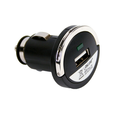 InLine USB KFZ Ladegerät Stromadapter, 12/24VDC zu 5V DC/1A, Mini, mit Ring