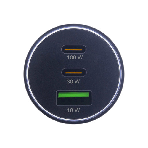 InLine® USB KFZ Stromadapter Power Delivery, 2x USB-C + QC 3.0 USB-A, schwarz