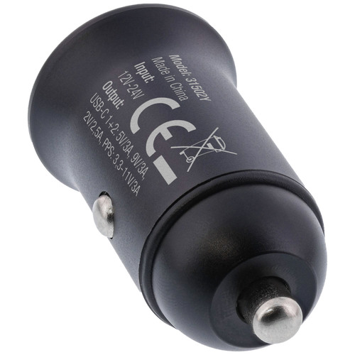 InLine® USB KFZ Stromadapter Power Delivery, 2x USB-C, schwarz, max. 33W