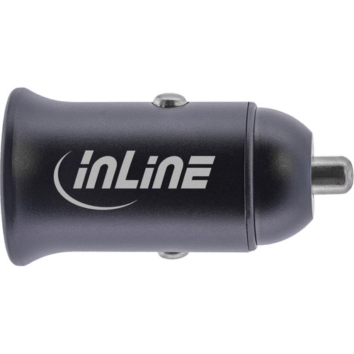 InLine® USB KFZ Stromadapter Power Delivery, 2x USB-C, schwarz, max. 33W