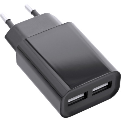InLine USB Ladegerät DUO, Netzteil 2-fach, Stromadapter, 100-240V zu 5V/2.1A, schwarz InLine USB Ladegerät DUO, Netzteil 2-fach, Stromadapter, 100-240V zu 5V/2.1A, schwarz