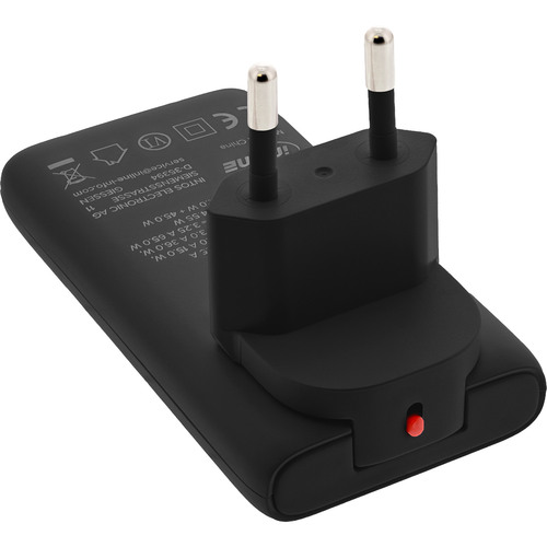 InLine® USB Reise-Netzteil Ladegerät, Dual USB-C, PD, PPS, 65W, flach, schwarz