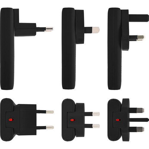 InLine® USB Reise-Netzteil Ladegerät, Dual USB-C, PD, PPS, 65W, flach, schwarz