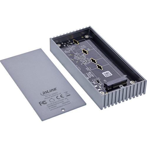 InLine® USB4-Gehäuse, USB-C zu M.2 NVMe SSD, 40Gb/s, Aluminium