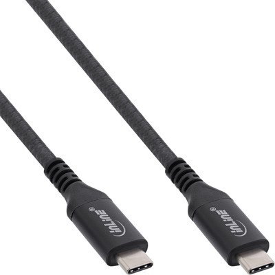 InLine® USB4 Kabel, USB-C Stecker/Stecker, 8K60Hz, schwarz, 0,5m (Produktbild 1)