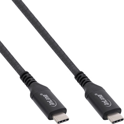 InLine® USB4 Kabel, USB-C Stecker/Stecker, 8K60Hz, schwarz, 1,5m (Produktbild 1)