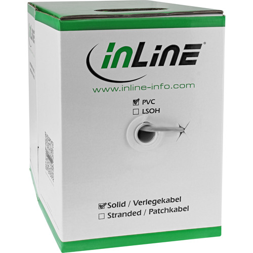 InLine® Verlegekabel, F/UTP, Cat.5e, AWG24 CCA, PVC, 100m