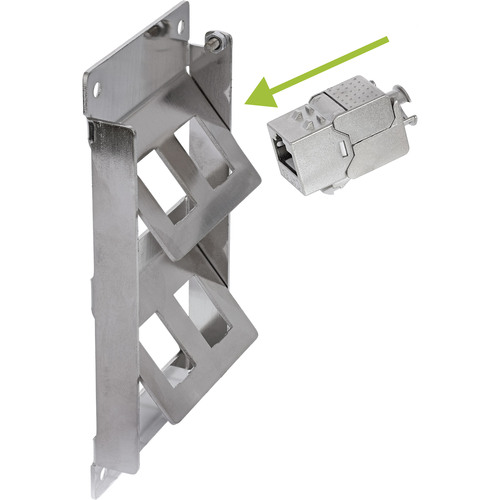 InLine® Verteilerkasten 4-Port Cat.6A Wand-/Hutschiene inkl. Keystone-Module