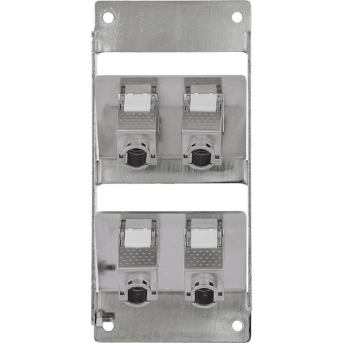 InLine® Verteilerkasten 4-Port Cat.6A Wand-/Hutschiene inkl. Keystone-Module